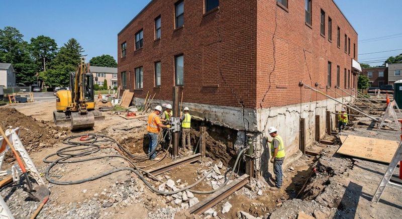 Building Foundation Repair in Cheshire, CT