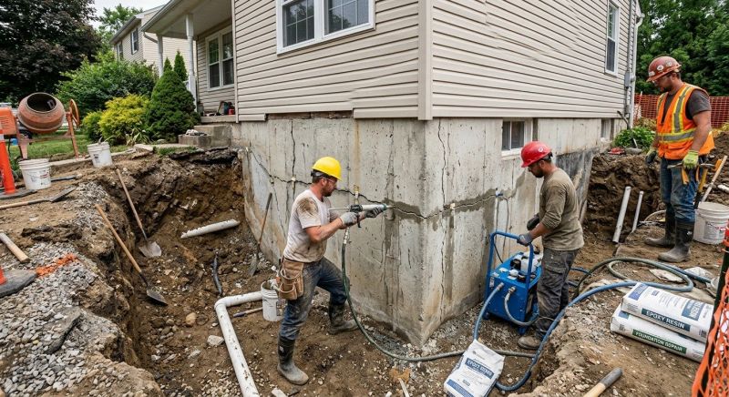 Concrete Foundation Repair in Oakville, CT
