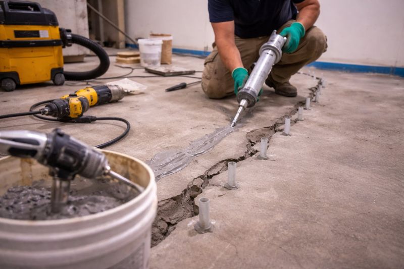 Cracked Basement Floor Repair in New Haven, CT