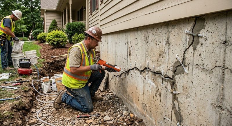 Cracked Foundation Repair in Southington, CT