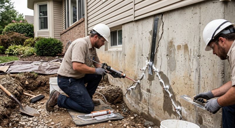 Cracked Foundation Repair in Stratford, CT