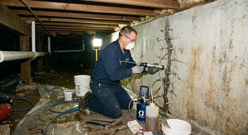 Crawlspace Foundation Repair in Sandy Hook, CT