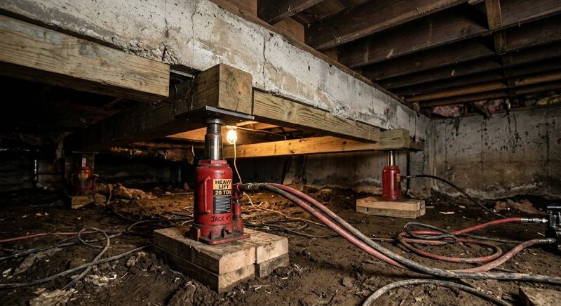 Foundation Jacking in Oakville, CT