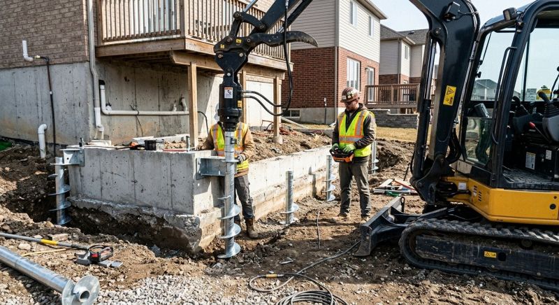 Helical Piers Installation in New Haven, CT