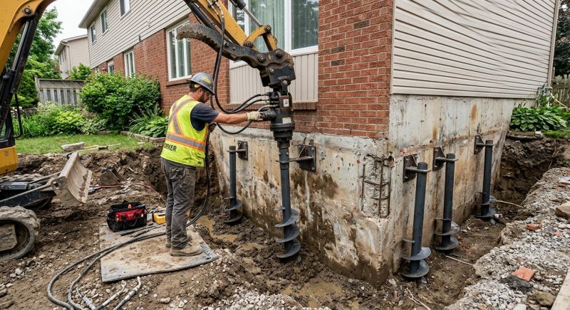 Helical Pile Installation in New Haven, CT