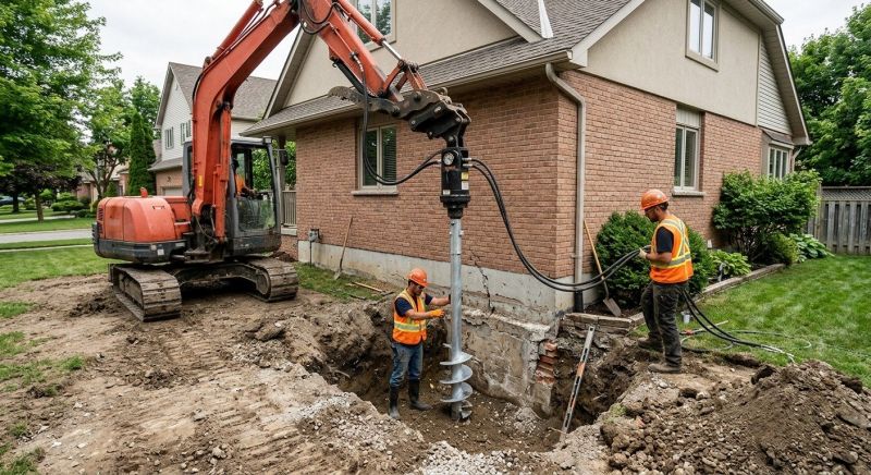Helical Pile Installation in New Haven, CT