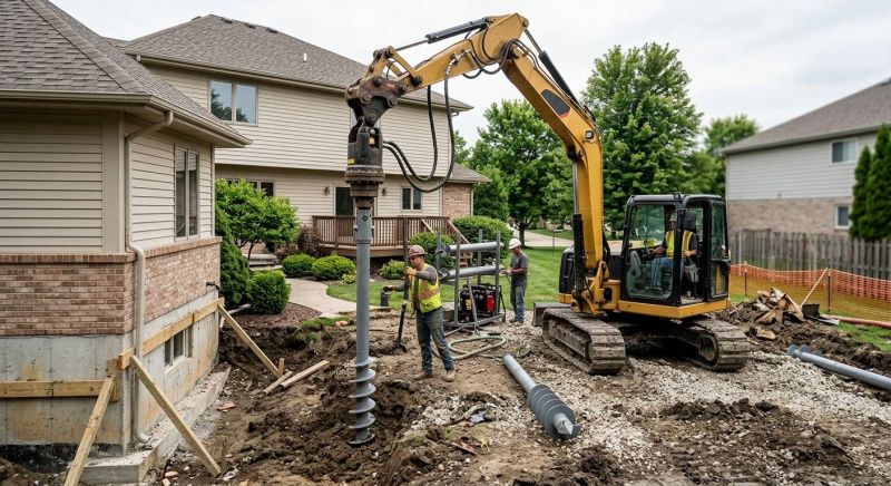 Helical Pile Installation in New Haven, CT
